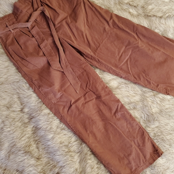 Mauve pink corduroy culottes - Picture 3 of 5